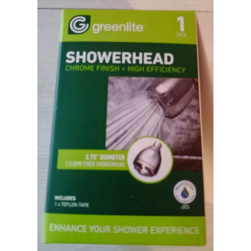 Greenlite Water Saving High Efficiency Showerhead Three Settings & Aerators NIB